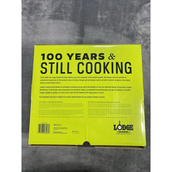 Lodge Porcelain Enamel Cast Iron Dutch Oven Lid With Handles Red 6 Quarts NIB - Picture 6 of 7